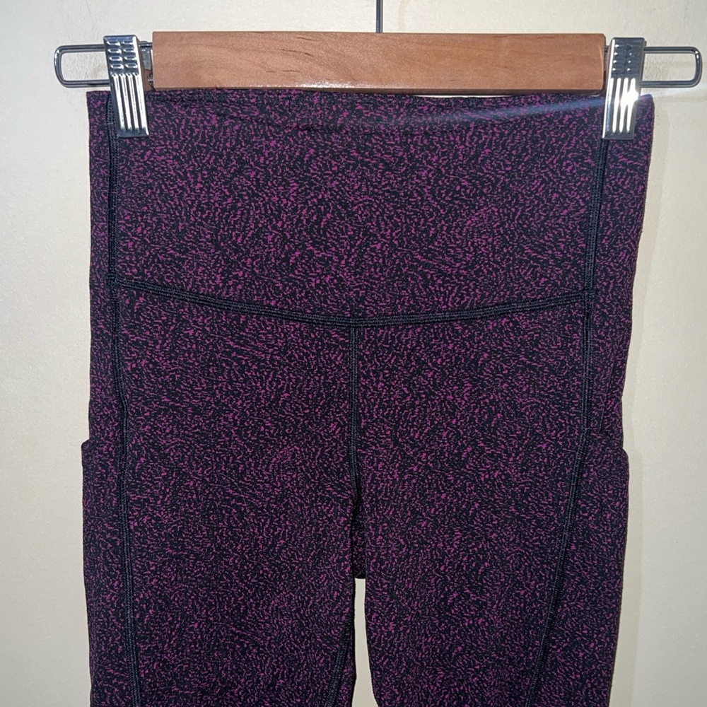 Athleta Ultimate Stash Textured 7/8 Tight size XL Purple black - Picture 6 of 9